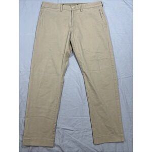 J Crew Pants Mens 34x30 Beige Thompson Flex  Chino Dress Golf Beige Flat Stretch